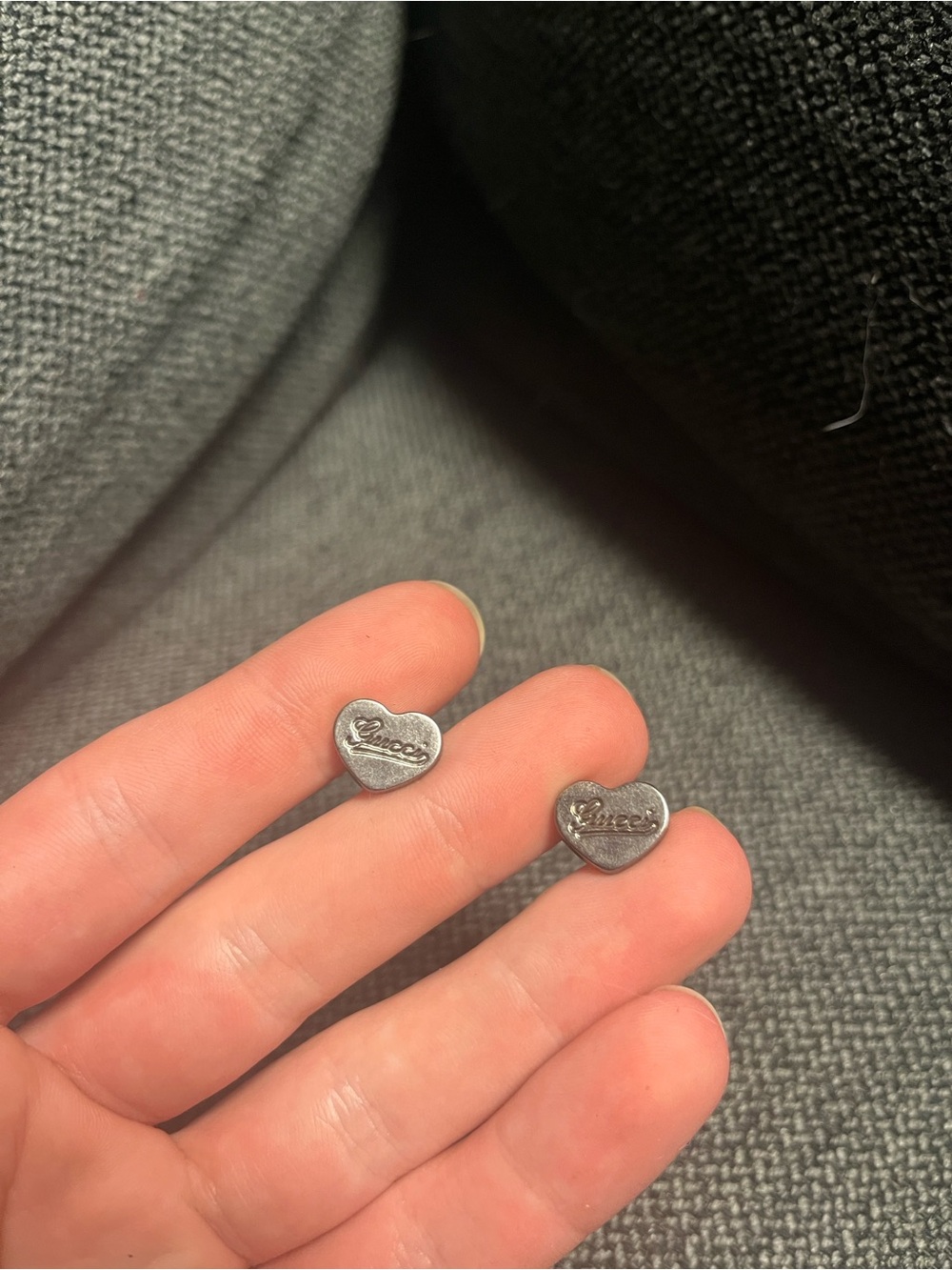 Upcycled - Gucci Vintage Cursive Logo Earrings